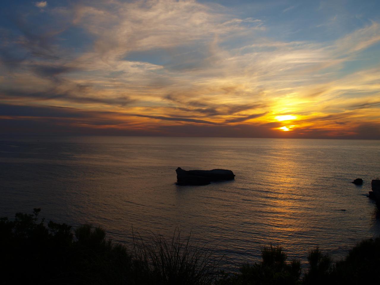 Coucher de soleil à Biarritz